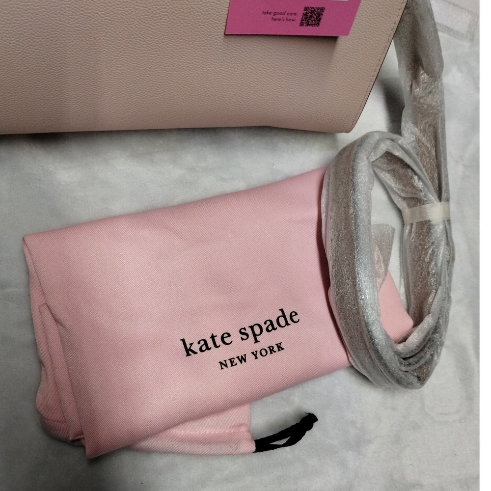 Kate Spade Voyage Medium Satchel Pale Dogwood Colorblock Leather Bag K7734 NEW - Picture 7 of 13